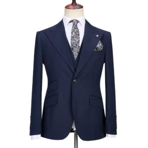 Traje raya diplomática azulón